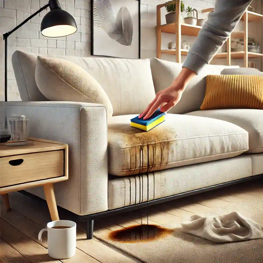 چگونه لکه چربی و مواد غذایی را از مبل پاک کنیم؟